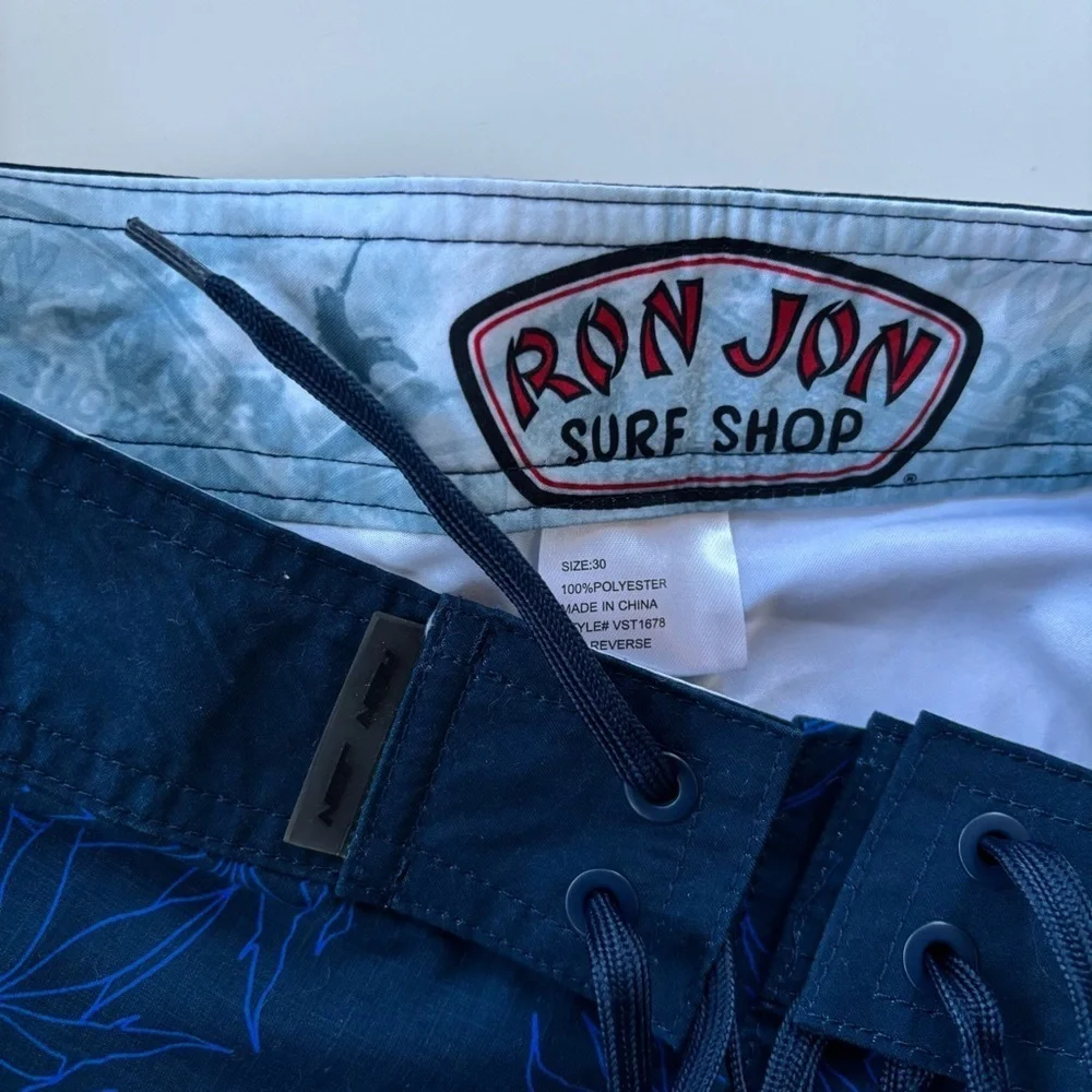 Ron Jon Men's Blue Yellow Red Striped Surf Shorts Board Shorts Size 20, NWT NEW